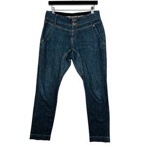Wollner Jeans Mid Rise Button Fly Slim Fit Blue Casual Denim Pant - 40